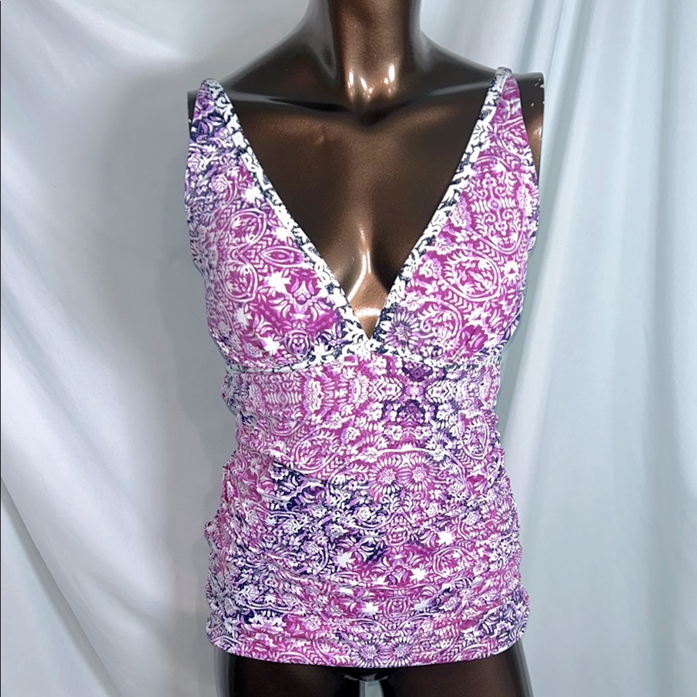 Tommy Bahama Wild Orchid Medallion Tankini - Small - New